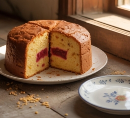 DELICIOSO BOLO DE FUBÁ COM GOIABADA