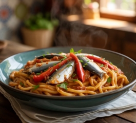 MACARRÃO COM SARDINHA