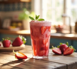 VITAMINA DE MORANGO CREMOSA – RECEITA FÁCIL