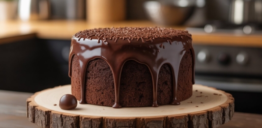 BOLO GELADO DE BRIGADEIRO COM GANACHE