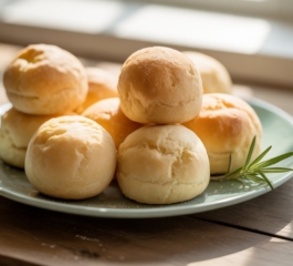 PÃO DE QUEIJO FIT COM 3 INGREDIENTES