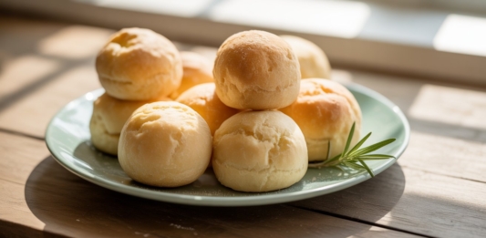 PÃO DE QUEIJO FIT COM 3 INGREDIENTES